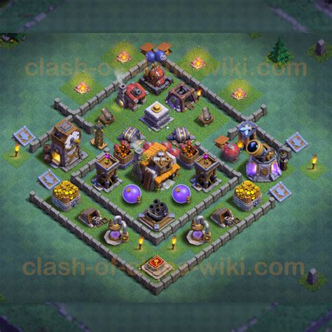 Top Builder Hall Level 5 Base Layouts with Links for COC Clash 